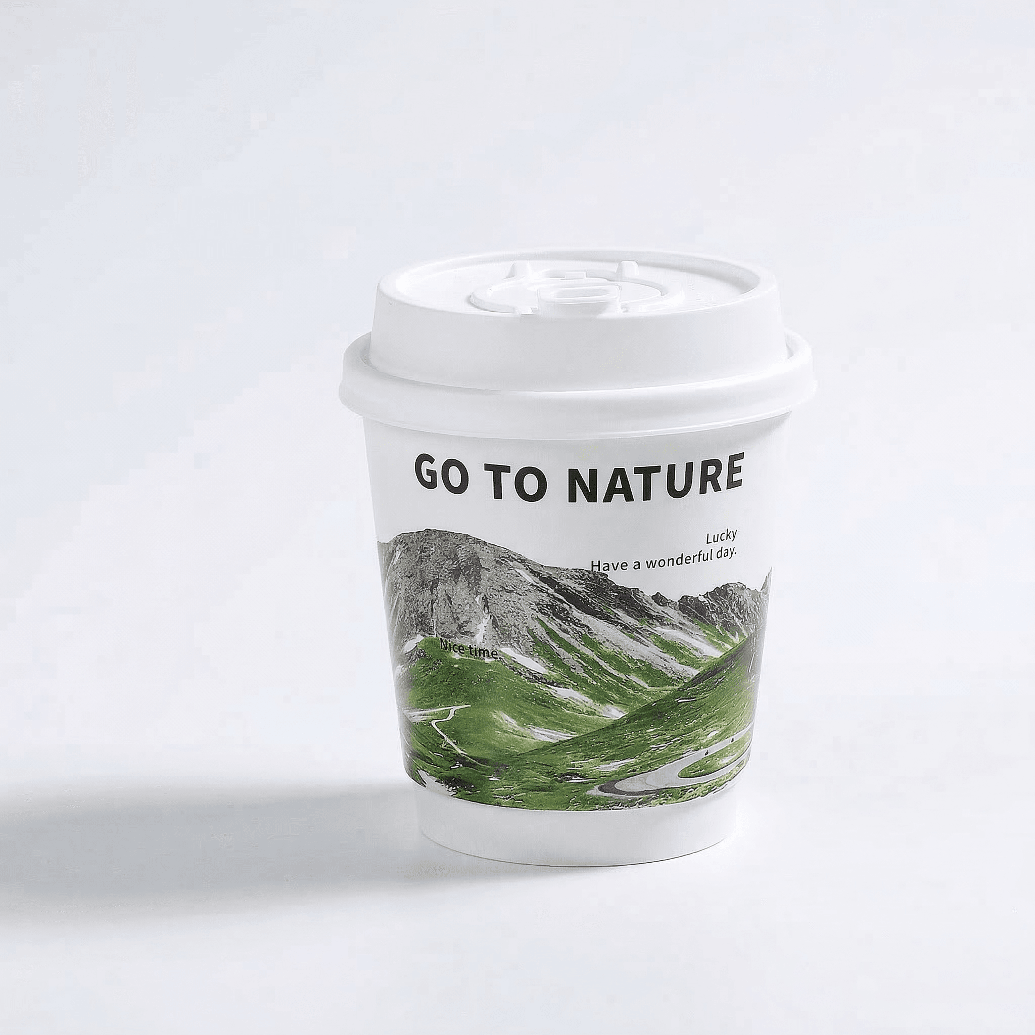 Scenic print hot cup