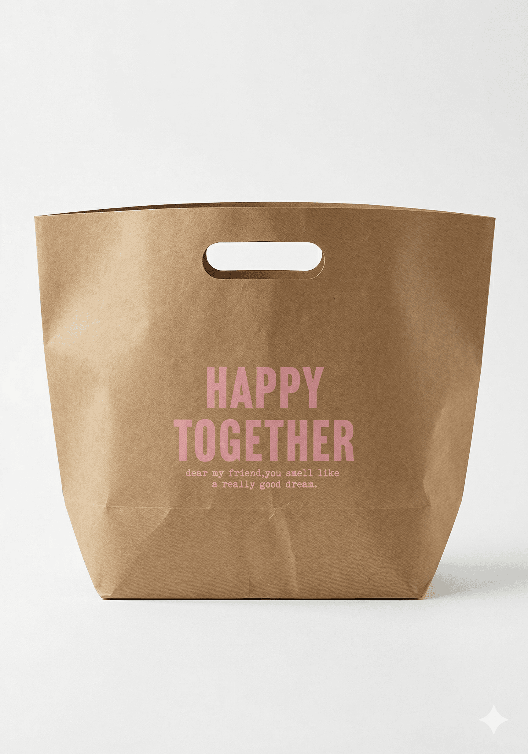 Wide bakery die-cut handle bag