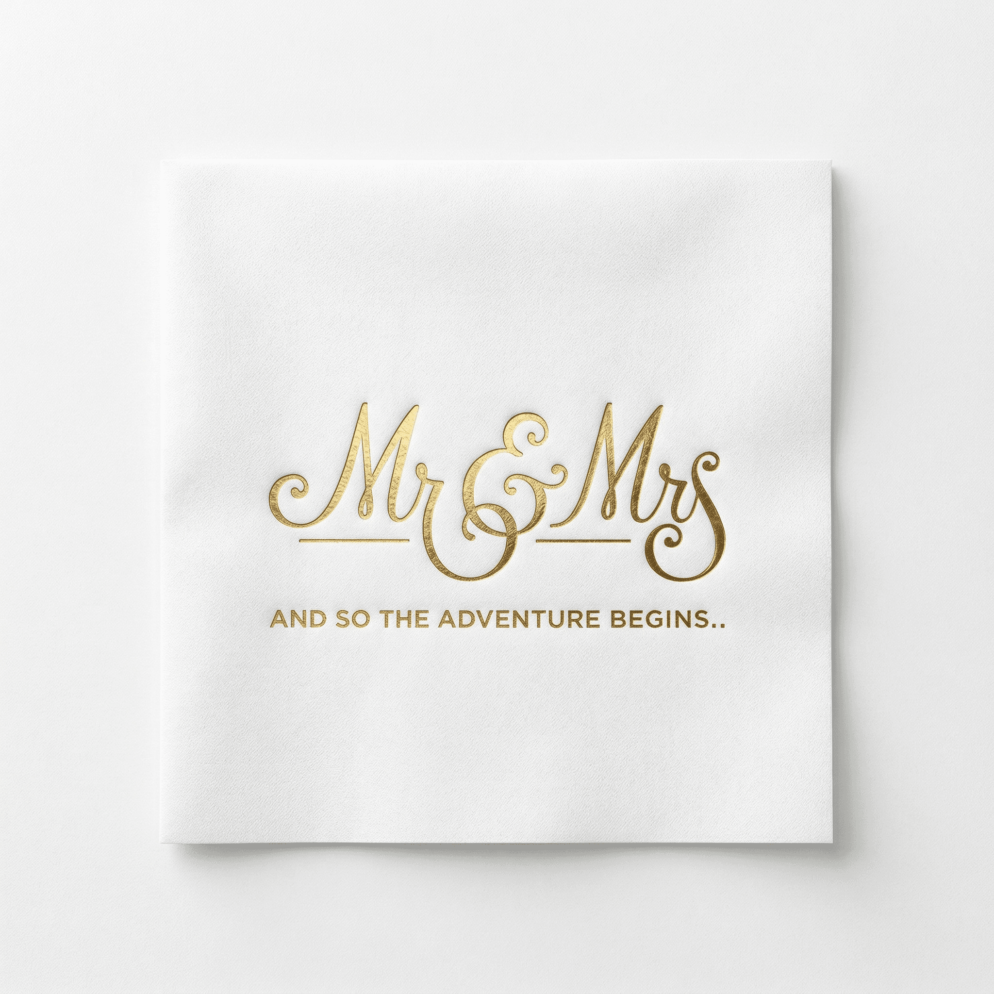 Premium napkin with foil stamping