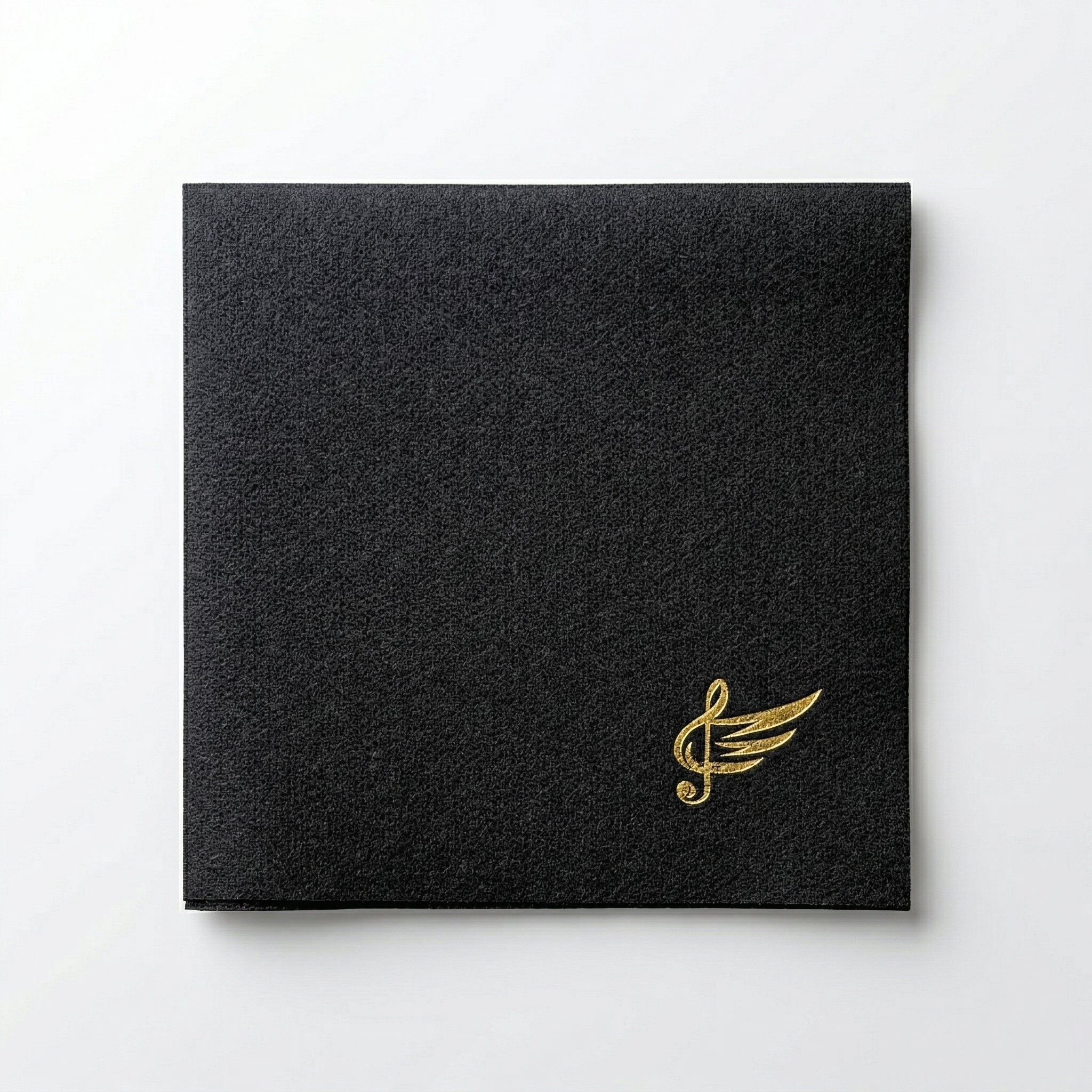 Black and gold packaging print finish detail.